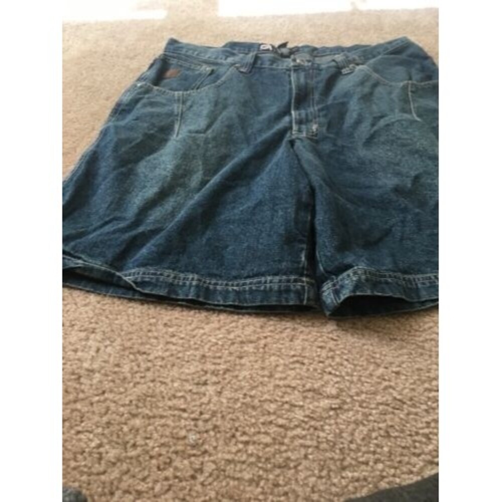 Gear Seven Collection Men's Blue Denim Jean Shorts Zip Button Pockets Size 36